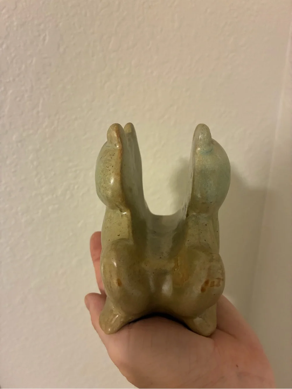 Green Ceramic Frog Figurine Napkin Holder - Decorative Home Accent